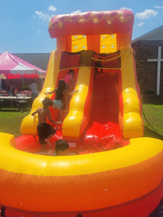 12ft Red Lava Inflatable Water (WET) Slide