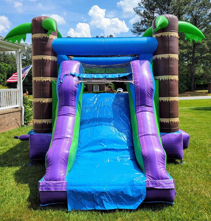 Tropical Deluxe Combo Bounce House (DRY)