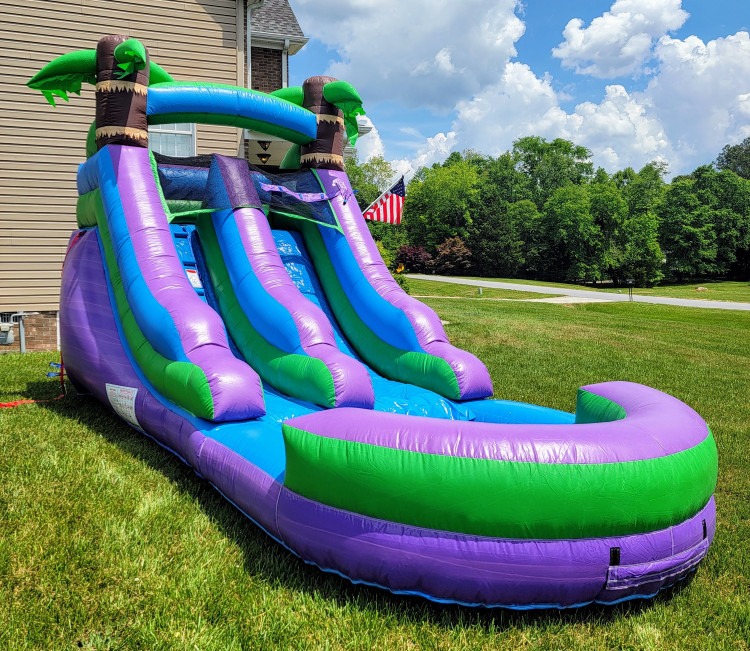 12 FT Purple Marble Tsunami (WET) slide