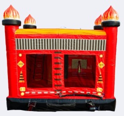 28FT Fire Truck Bounce House Combo (WET)