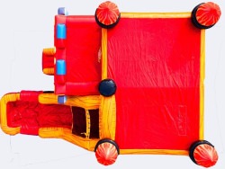 28FT Fire Truck Bounce House Combo (WET)